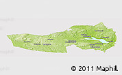 Physical Panoramic Map of Ludvika Kommun, cropped outside