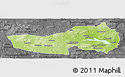 Physical Panoramic Map of Ludvika Kommun, darken, desaturated