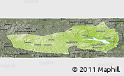Physical Panoramic Map of Ludvika Kommun, darken, semi-desaturated