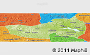 Physical Panoramic Map of Ludvika Kommun, political outside