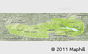 Physical Panoramic Map of Ludvika Kommun, semi-desaturated