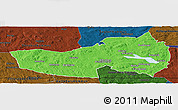 Political Panoramic Map of Ludvika Kommun, darken