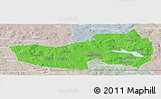 Political Panoramic Map of Ludvika Kommun, lighten, semi-desaturated