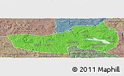 Political Panoramic Map of Ludvika Kommun, semi-desaturated