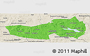 Political Panoramic Map of Ludvika Kommun, shaded relief outside