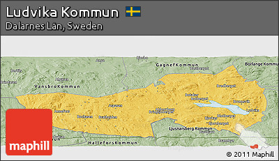 Savanna Style Panoramic Map of Ludvika Kommun