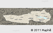Shaded Relief Panoramic Map of Ludvika Kommun, darken