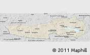 Shaded Relief Panoramic Map of Ludvika Kommun, desaturated