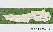 Shaded Relief Panoramic Map of Ludvika Kommun, satellite outside