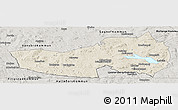 Shaded Relief Panoramic Map of Ludvika Kommun, semi-desaturated