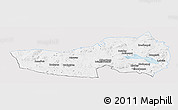 Silver Style Panoramic Map of Ludvika Kommun, single color outside