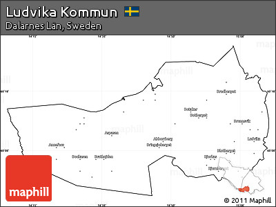 Blank Simple Map of Ludvika Kommun, cropped outside