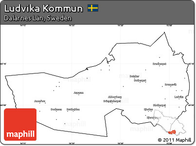 Blank Simple Map of Ludvika Kommun, cropped outside