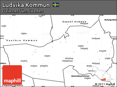 Blank Simple Map of Ludvika Kommun