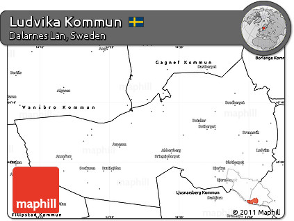 Blank Simple Map of Ludvika Kommun