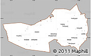Gray Simple Map of Ludvika Kommun, cropped outside