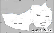 Gray Simple Map of Ludvika Kommun, single color outside