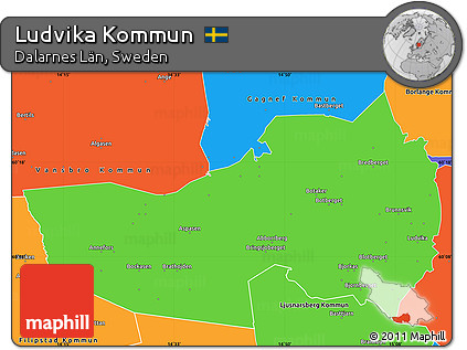 Political Simple Map of Ludvika Kommun