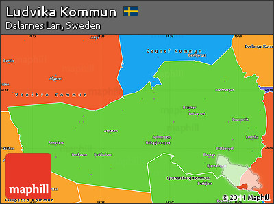 Political Simple Map of Ludvika Kommun