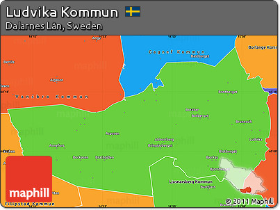 Political Simple Map of Ludvika Kommun