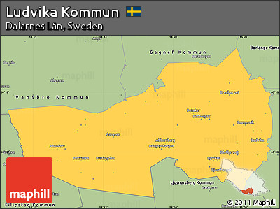 Savanna Style Simple Map of Ludvika Kommun