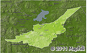 Physical 3D Map of Säter Kommun, darken