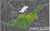 Satellite 3D Map of Säter Kommun, desaturated