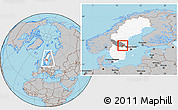 Gray Location Map of Säter Kommun, highlighted country, highlighted parent region, within the entire country