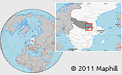 Gray Location Map of Säter Kommun, highlighted country, highlighted parent region
