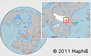 Gray Location Map of Säter Kommun, highlighted parent region, hill shading
