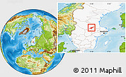 Physical Location Map of Säter Kommun, highlighted country
