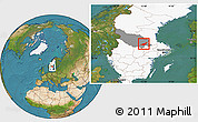 Satellite Location Map of Säter Kommun, highlighted country, highlighted parent region