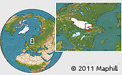Satellite Location Map of Säter Kommun, highlighted parent region