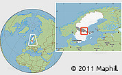 Savanna Style Location Map of Säter Kommun, highlighted country, highlighted parent region, within the entire country