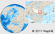 Shaded Relief Location Map of Säter Kommun, highlighted parent region