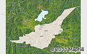 Shaded Relief Map of Säter Kommun, satellite outside