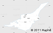 Silver Style Simple Map of Säter Kommun, single color outside