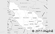 Silver Style Simple Map of Dalarnes Län