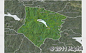 Satellite 3D Map of Smedjebacken Kommun, semi-desaturated