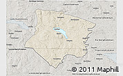 Shaded Relief 3D Map of Smedjebacken Kommun, semi-desaturated