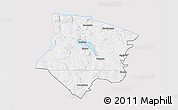 Silver Style 3D Map of Smedjebacken Kommun, single color outside
