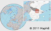Gray Location Map of Smedjebacken Kommun, highlighted country, highlighted parent region