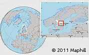 Gray Location Map of Smedjebacken Kommun, highlighted parent region, within the entire country
