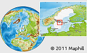 Physical Location Map of Smedjebacken Kommun, highlighted country, highlighted parent region, within the entire country