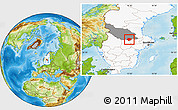 Physical Location Map of Smedjebacken Kommun, highlighted country, highlighted parent region