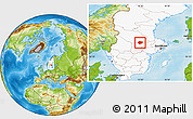 Physical Location Map of Smedjebacken Kommun, highlighted country