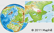 Physical Location Map of Smedjebacken Kommun, highlighted parent region