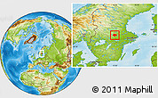 Physical Location Map of Smedjebacken Kommun