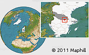 Satellite Location Map of Smedjebacken Kommun, highlighted country, highlighted parent region