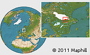 Satellite Location Map of Smedjebacken Kommun, highlighted parent region
